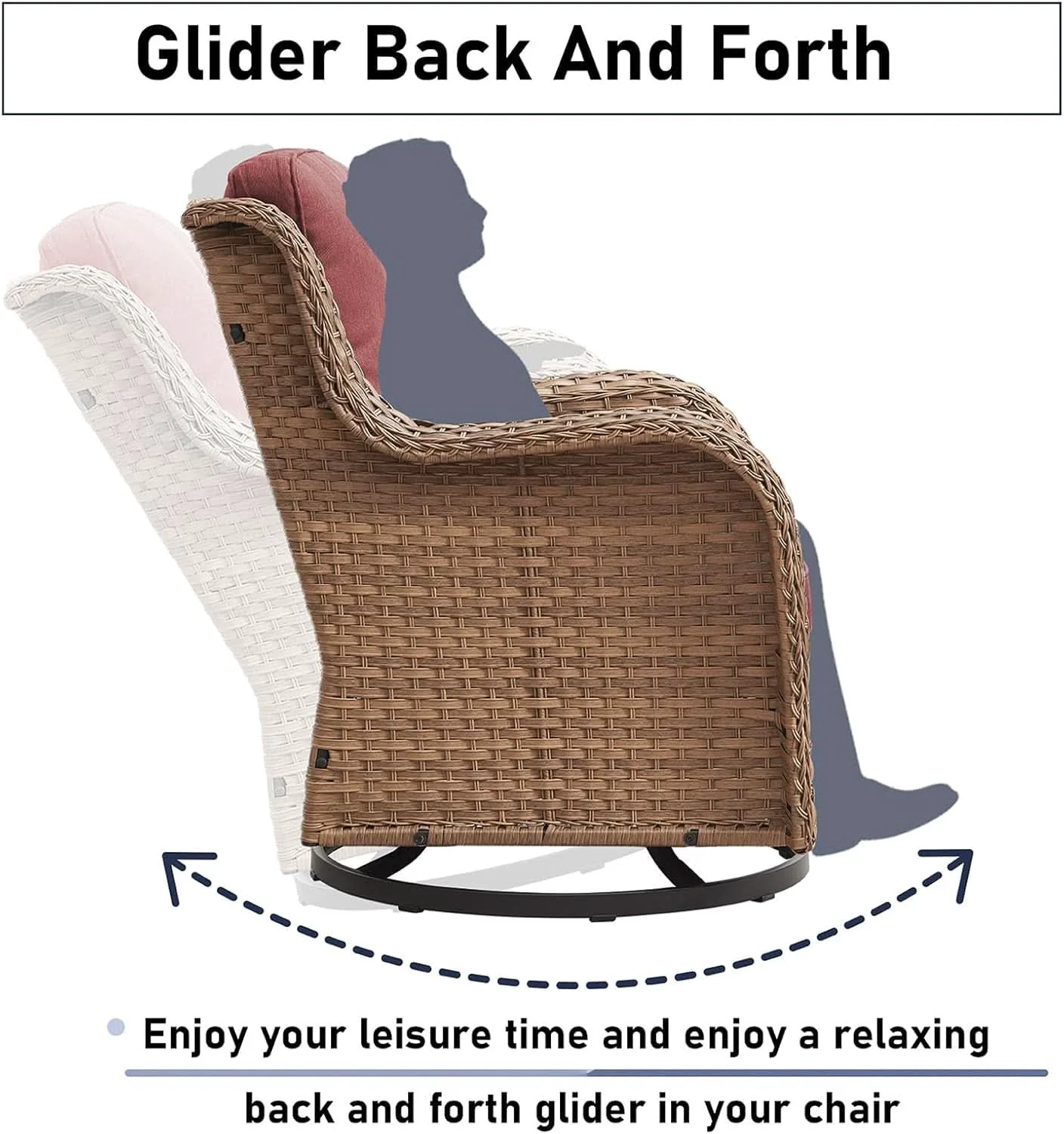 Functional 11 Piece Outdoor Furniture Set with Swivel Rocker Chairs Clean