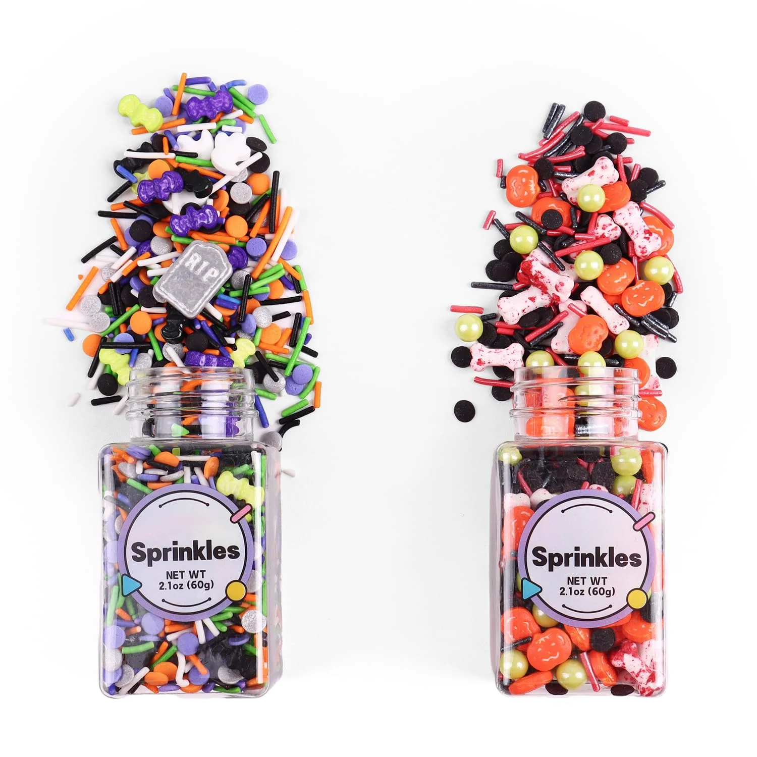 Traditional Edible Halloween Sprinkles Tombstone Cupcake Toppers Halloween Cake Decorations Bloody Candy Bones Pumpkin Cupcake Toppers Ice Cream Cookies Macaron Chocolate Cakecicles 120g 4.2oz Superior