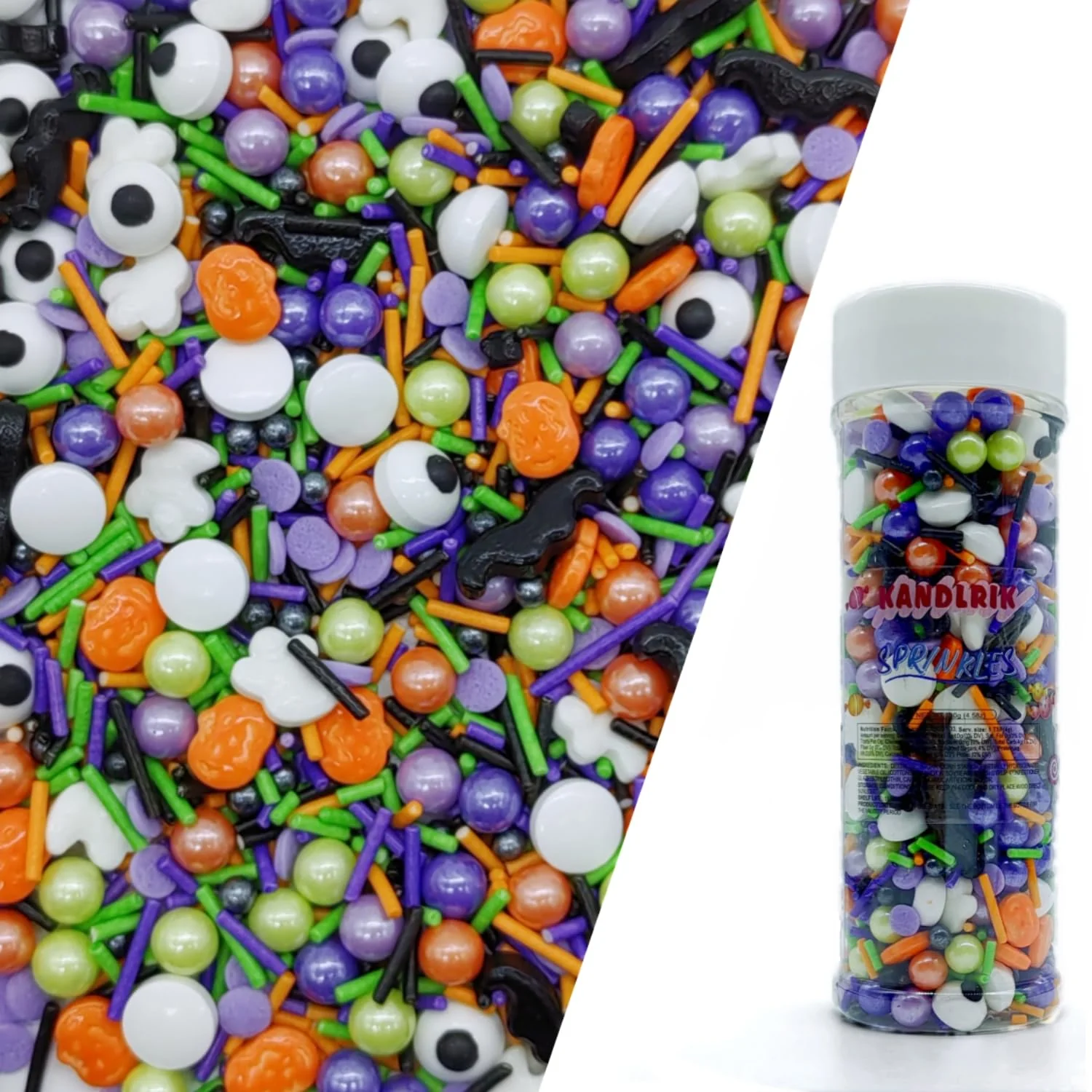 Superior Halloween Sprinkles Ghost amp Pumpkin amp Eyes Cake Decorations Topper Edible Themed Sprinkles For Cookie Decorating Chocolate Desserts Cupcakes Ice Cream 4.58OZ Reliable