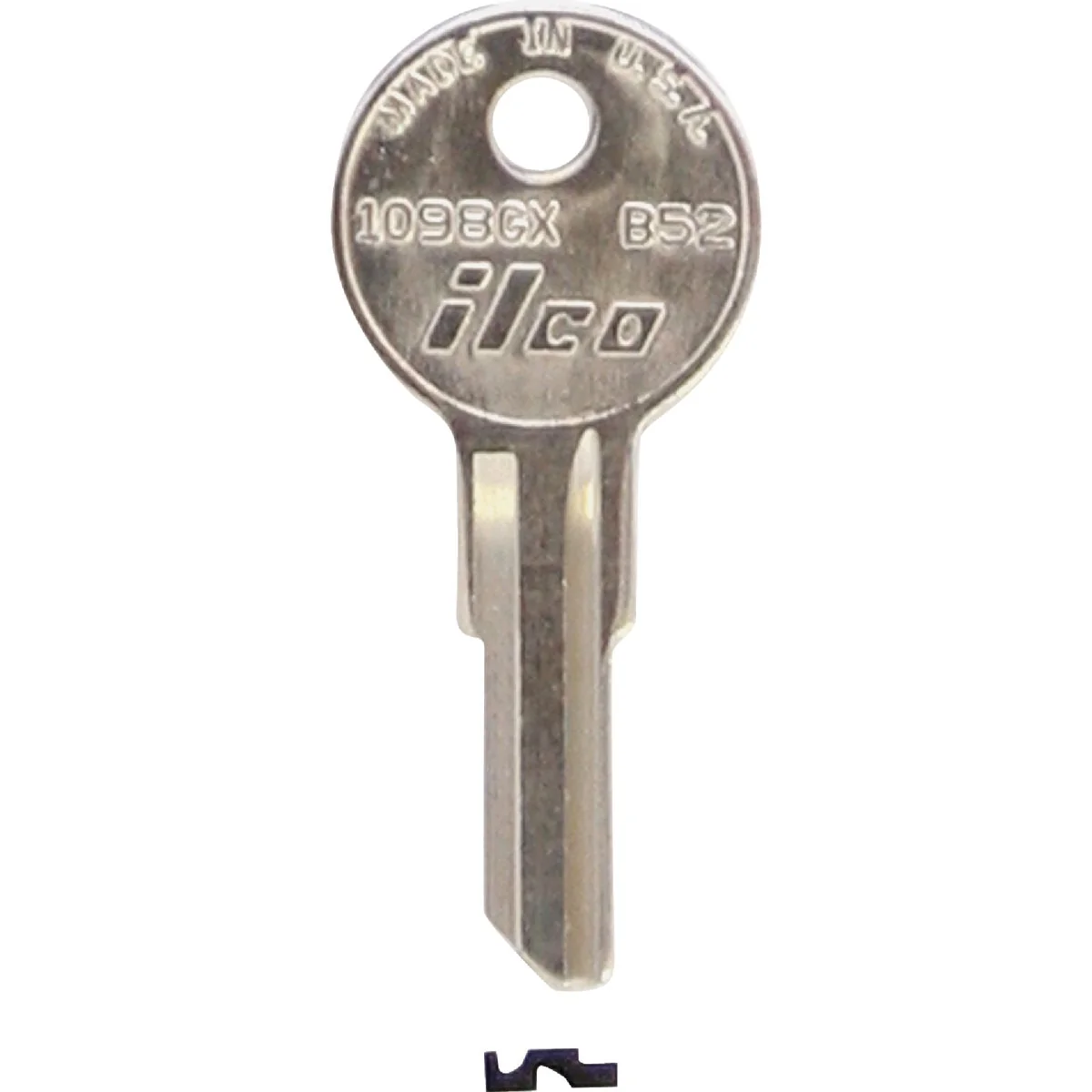 Eco-Friendly ILCO GM Nickel Plated Automotive Key B52 10-Pack Fine