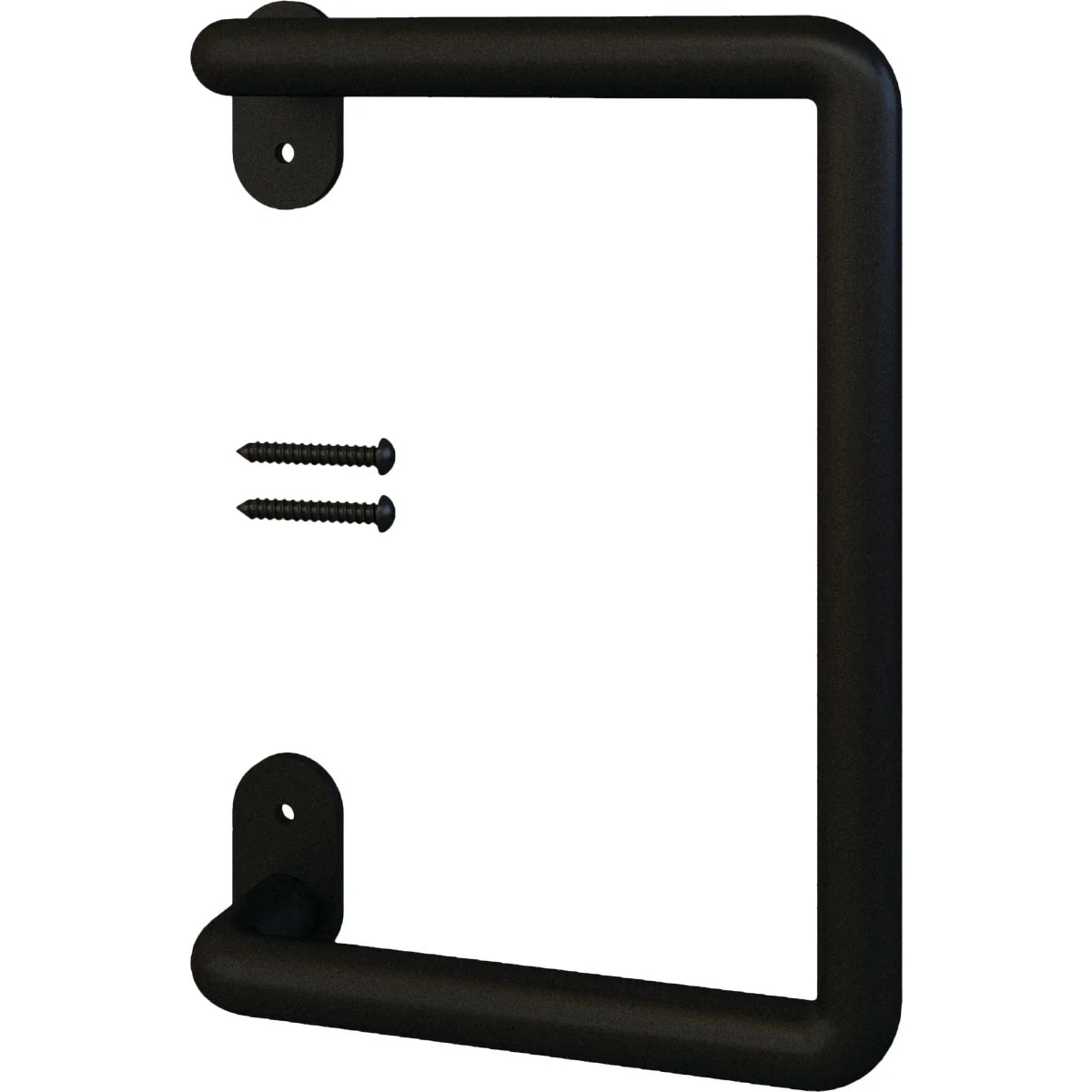 Authentic National V1002 8 In. Matte Black Troy Interior Barn Door Pull Breathable
