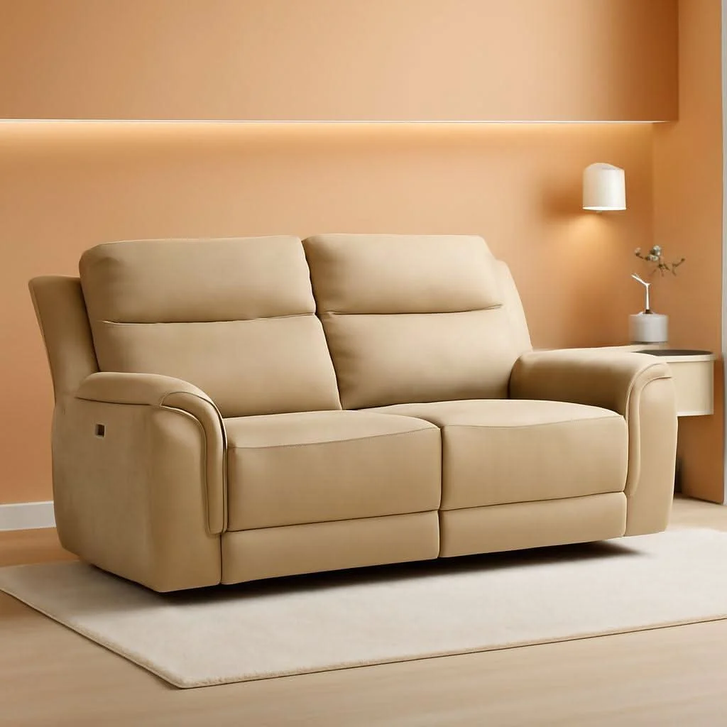 Prestigious Beige Sand UltraVersatile Power Reclining Sofa USB Trusted