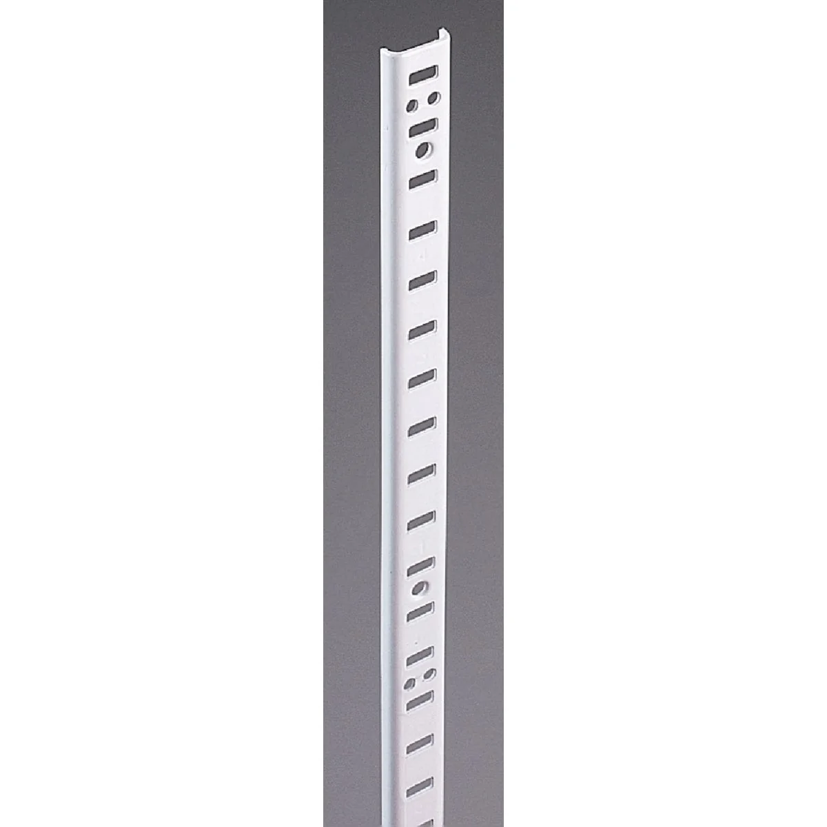 Traditional Knape Vogt 255 Series 72 In. Zinc-Plated Steel Mortise-Mount Pilaster Shelf Standard Organic