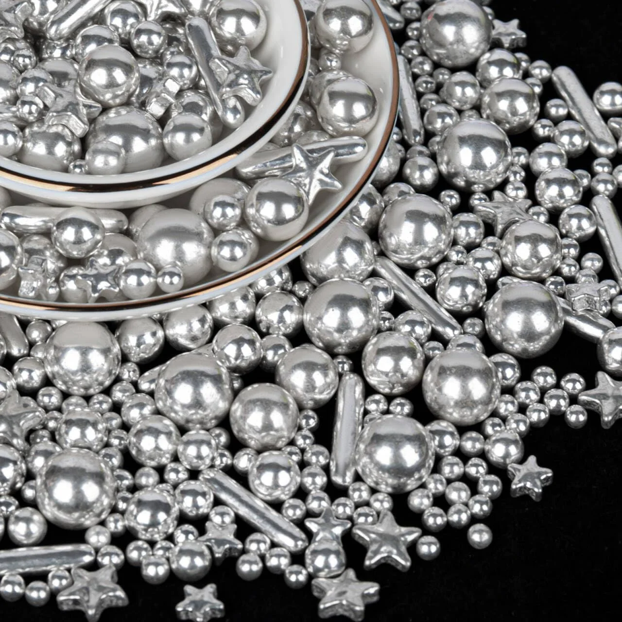 Premium Silver Pearl Sprinkles for Cake Decorating Classic