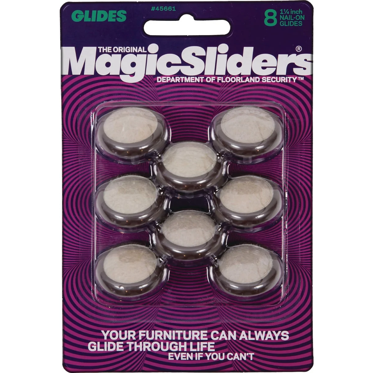 Optimized Sliders 1-1 4 In. Round Nail-On Chair Carpet Furniture Glide 8-Pack First-Class