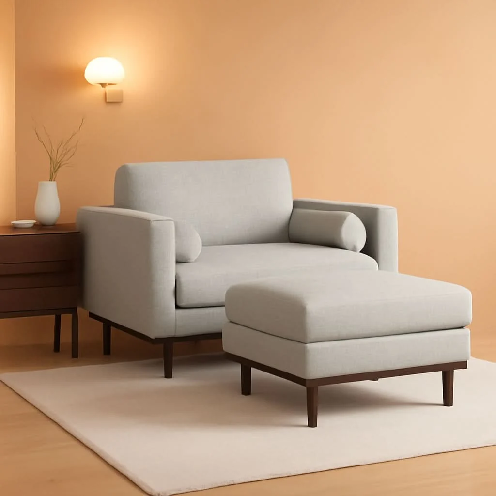 Original Design Morrison 72 Inch Mid Century Modern Sofa Set Mist Grey Exclusive