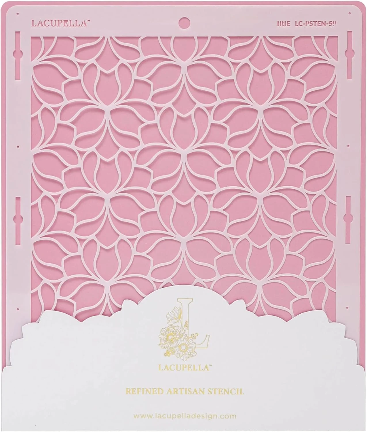 Specialty Large Cake Decorating Stencil Irie Iris Flower Pattern Sustainable