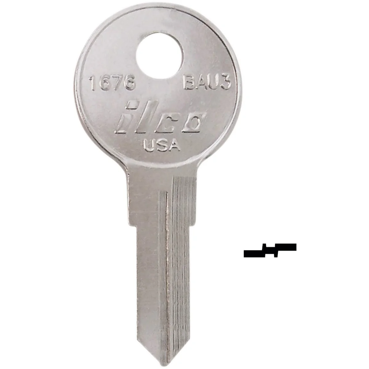 Long-Lasting ILCO Bauer BRS Key Blank 1676 10-Pack Official