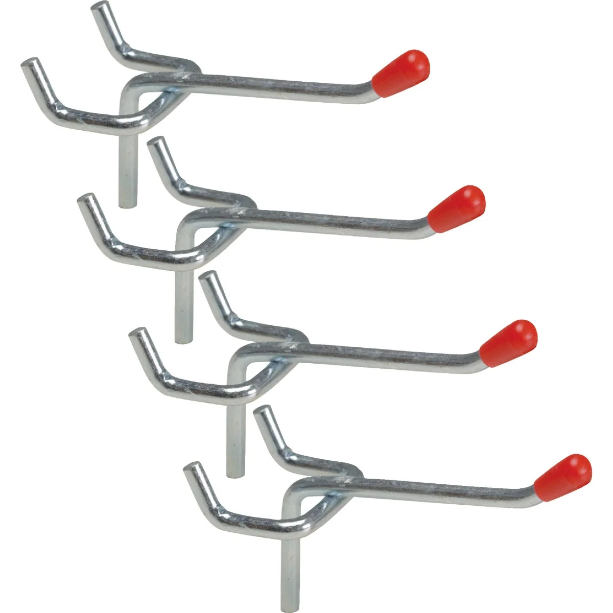 Efficient 2 In. Light Duty Safety Tip Straight Pegboard Hook 4-Count Certified