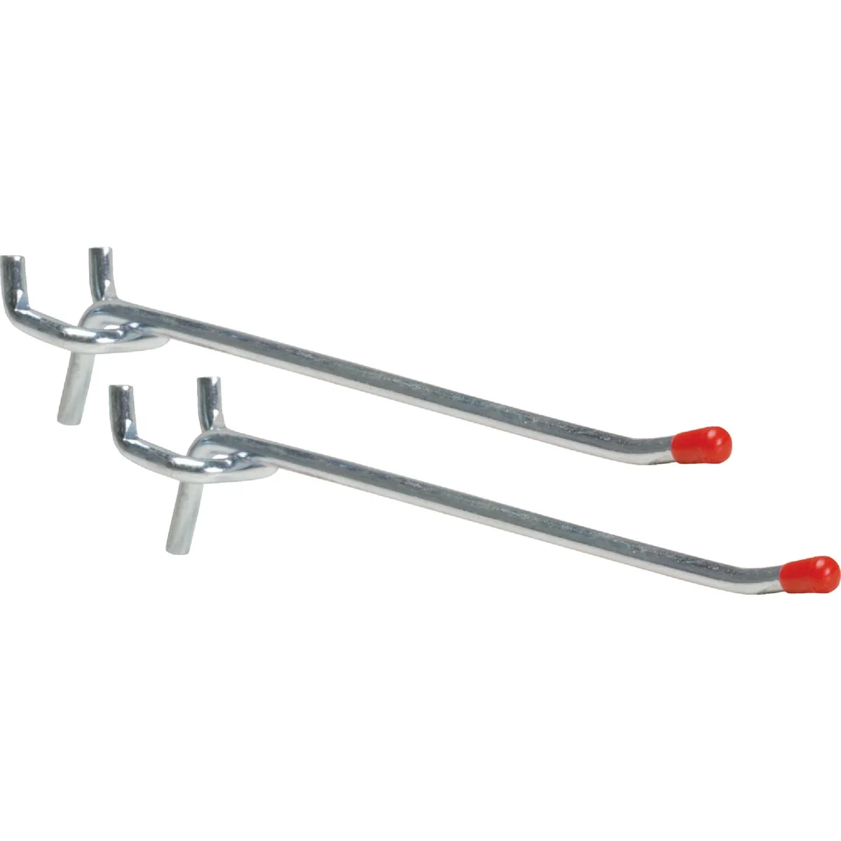 Luxury 6 In. Medium Duty Safety Tip Straight Pegboard Hook 2-Count Functional
