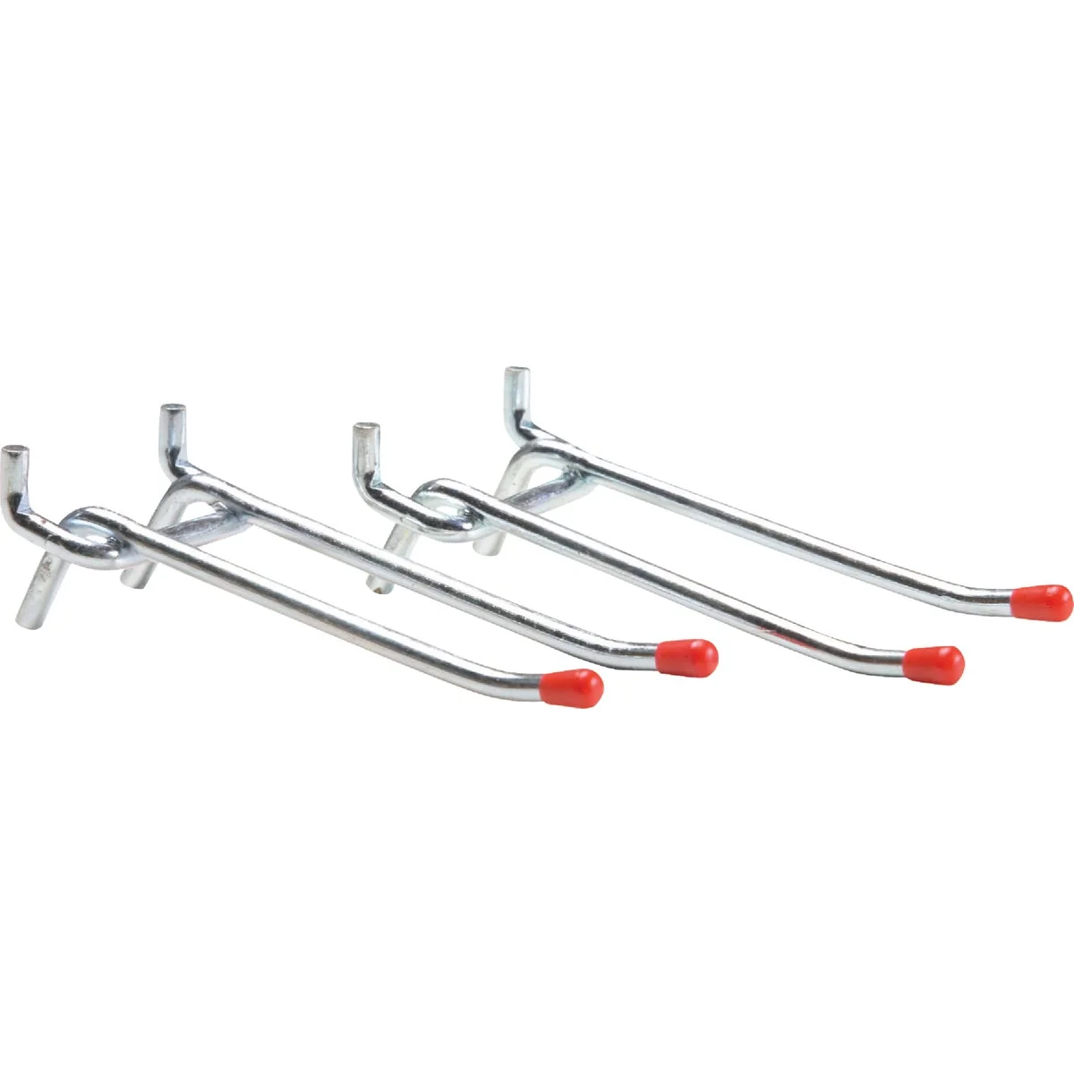 Functional 4 In. Double Arm Safety Tip Straight Pegboard Hook 2-Count Authentic
