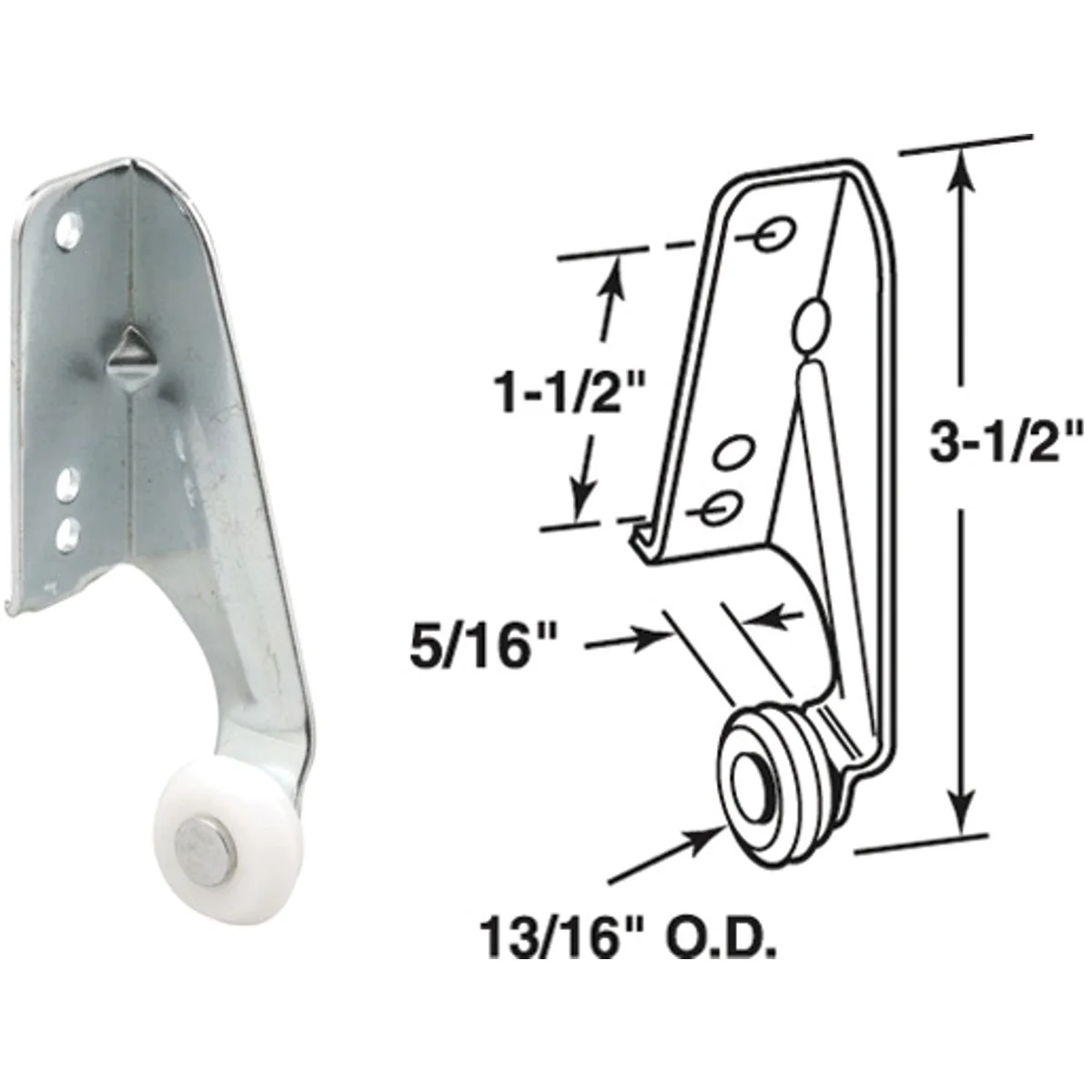High-Performance Prime-Line Steel White Nylon 3-3 8 Left Hand Rear Drawer Roller 2 Count Genuine
