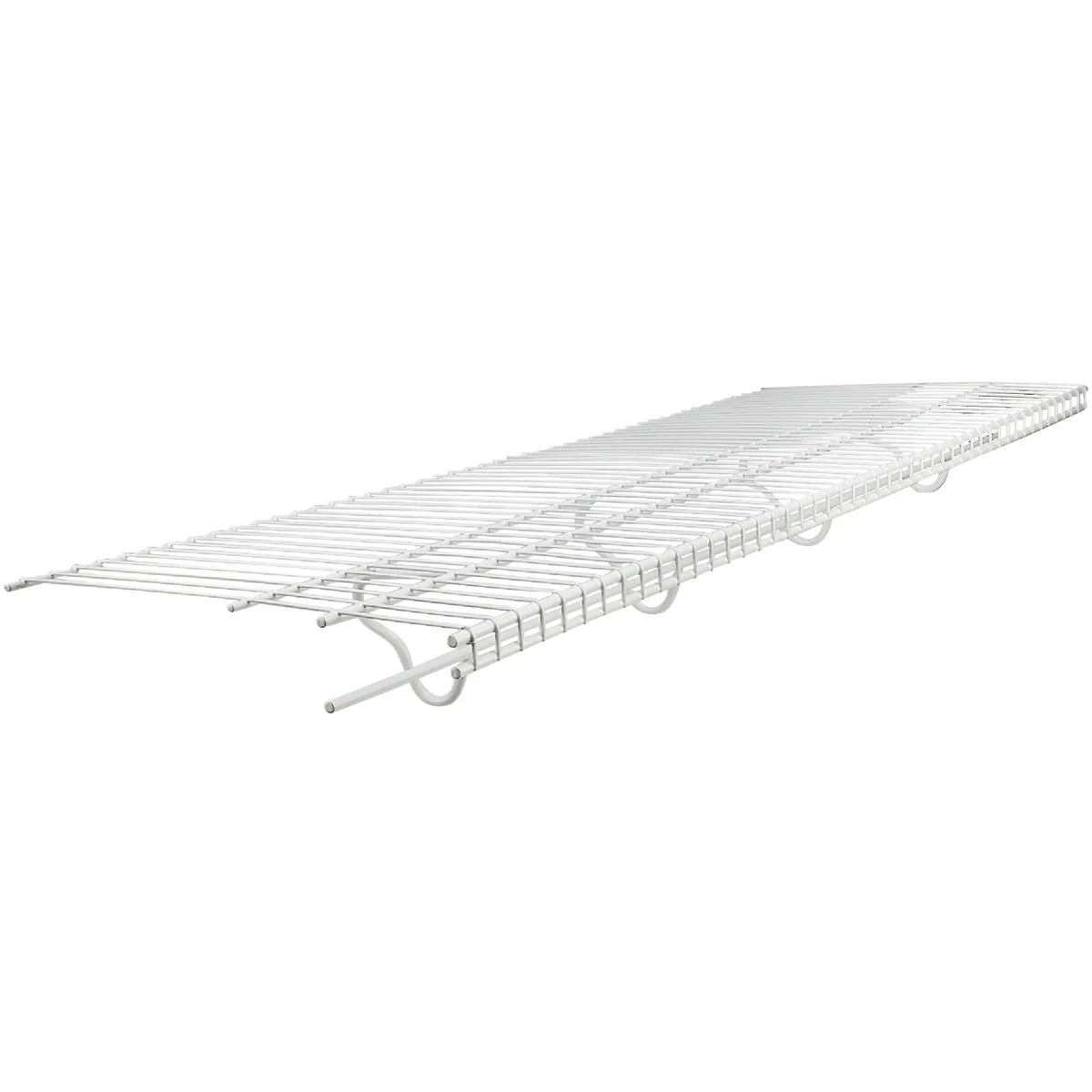 Fine ClosetMaid TotalSlide 12 Ft. W. x 16 In. D. Contractor Pack Ventilated Wire Shelf Rod White 6-Pack Flexible