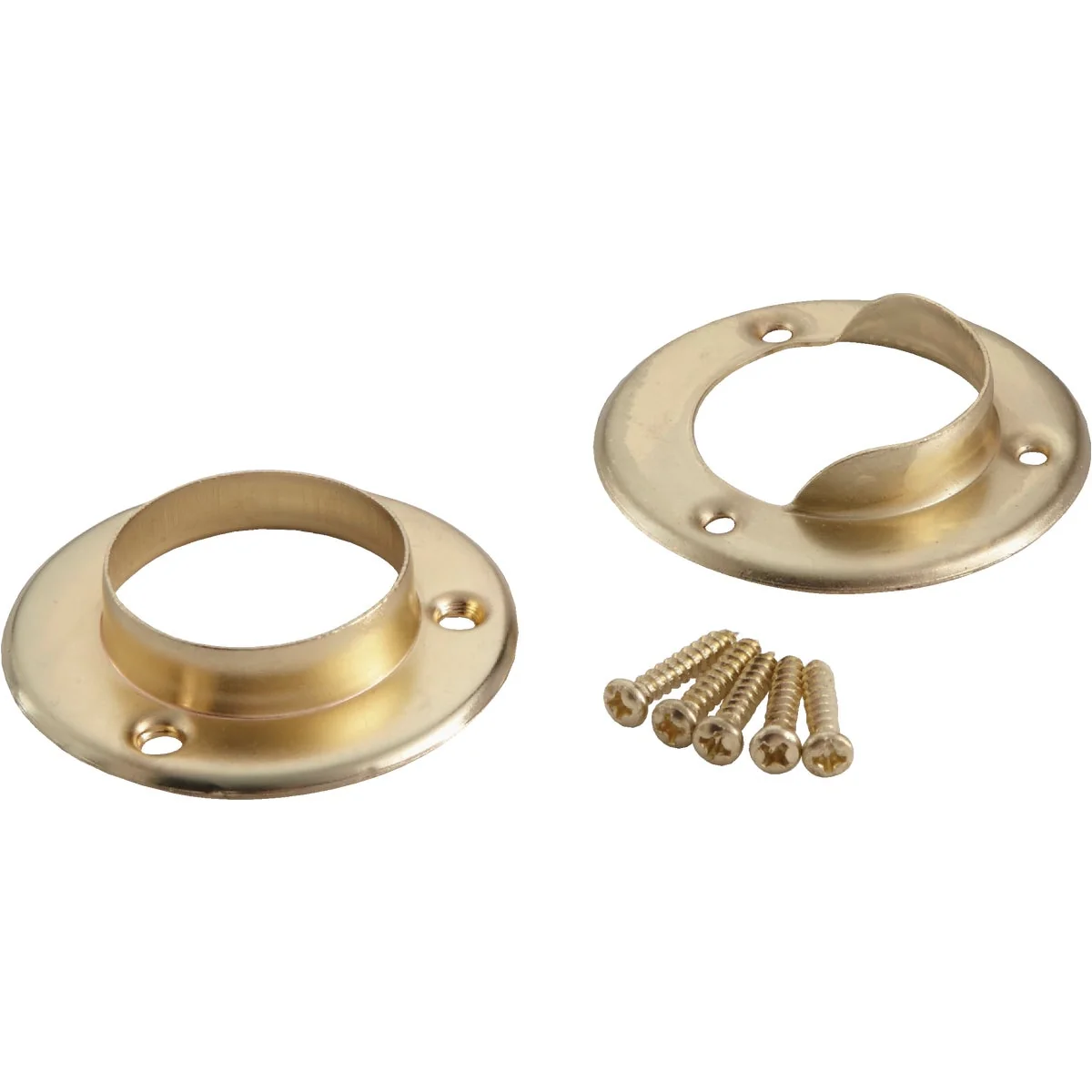 Innovative John Sterling Closet-Pro 1-3 8 In. Steel Closet Rod Socket Brass 2-Pack First-Class