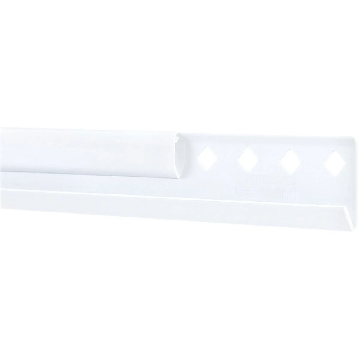 Verified domRail 24 In. White Horizontal Hanging Rail with Cover Durable