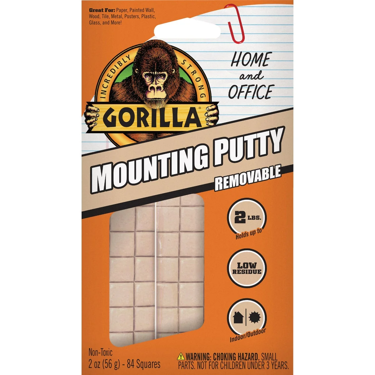 Easy-to-Use Gorilla 2 Oz. Mounting Putty 84-Squares Superior