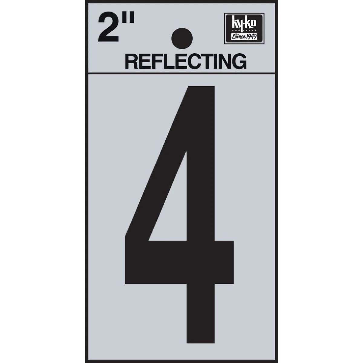 Exclusive Hy-Ko Vinyl 2 In. Reflective Adhesive Number Four Detailed