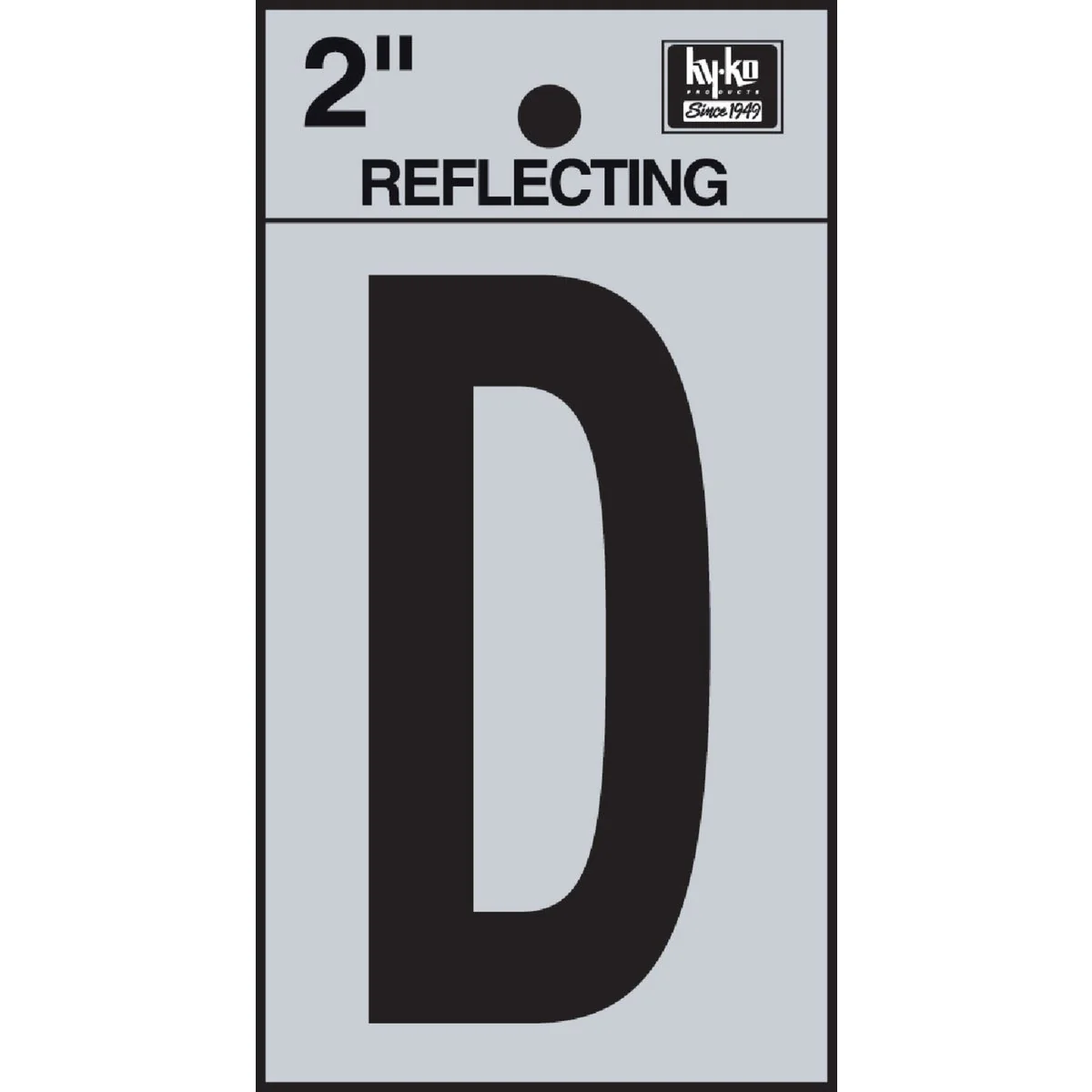 Traditional Hy-Ko Vinyl 2 In. Reflective Adhesive Letter D Functional
