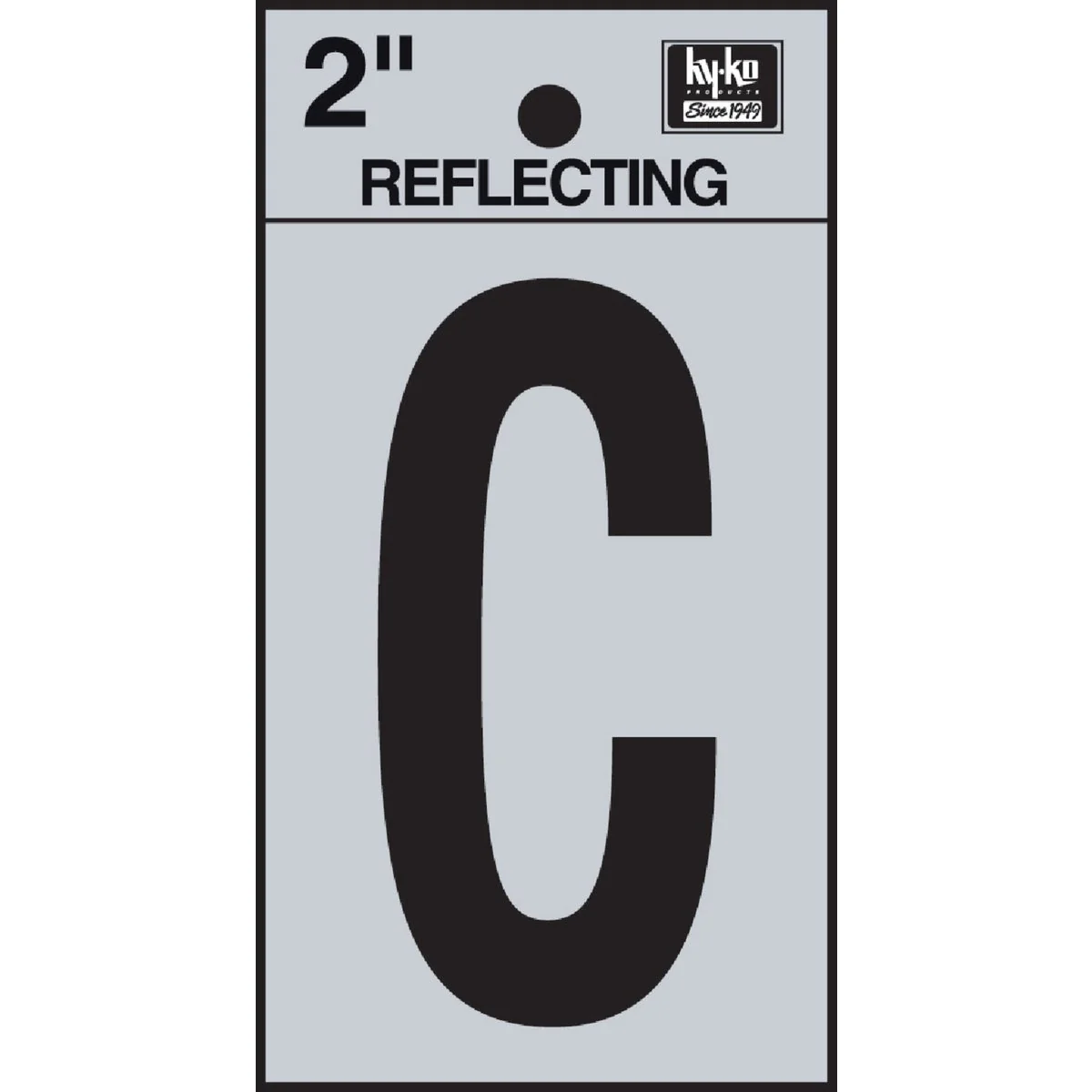 Reliable Hy-Ko Vinyl 2 In. Reflective Adhesive Letter C High-Grade