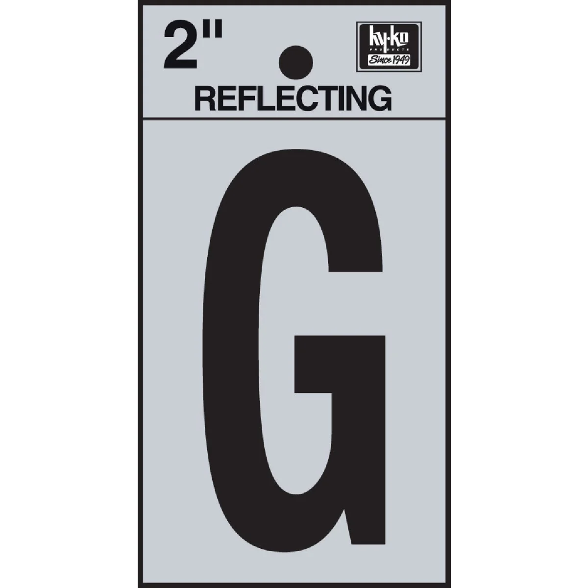 Practical Hy-Ko Vinyl 2 In. Reflective Adhesive Letter G Lightweight