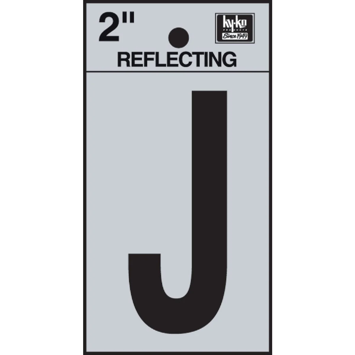 Innovative Hy-Ko Vinyl 2 In. Reflective Adhesive Letter J Next-Generation