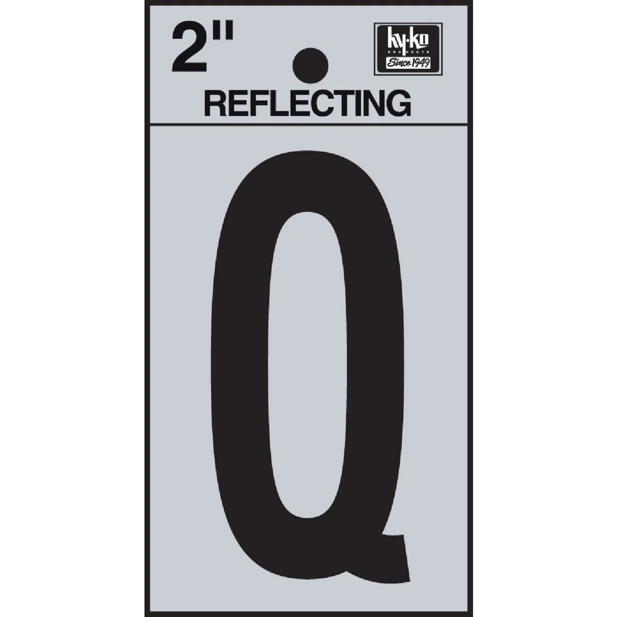 Optimized Hy-Ko Vinyl 2 In. Reflective Adhesive Letter Q Safe