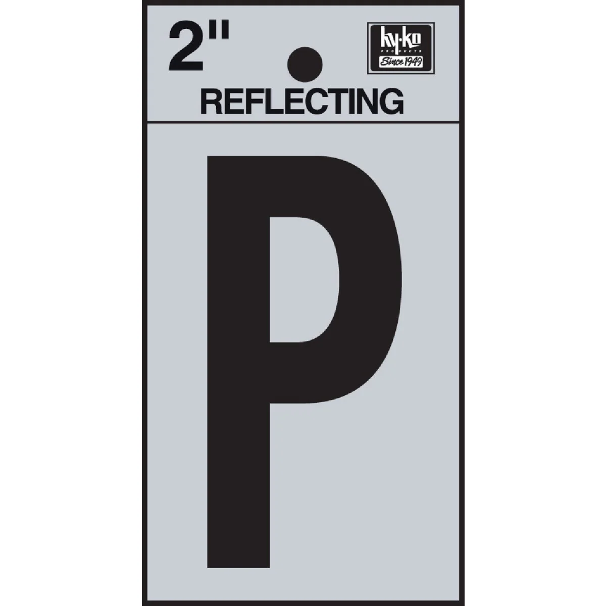 Original Hy-Ko Vinyl 2 In. Reflective Adhesive Letter P Fashionable