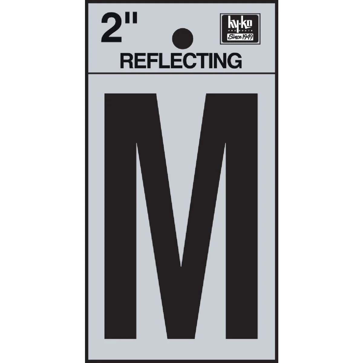 High-End Hy-Ko Vinyl 2 In. Reflective Adhesive Letter M Genuine