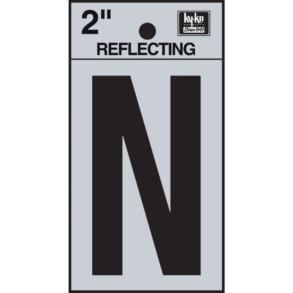 Superior Hy-Ko Vinyl 2 In. Reflective Adhesive Letter N Effective
