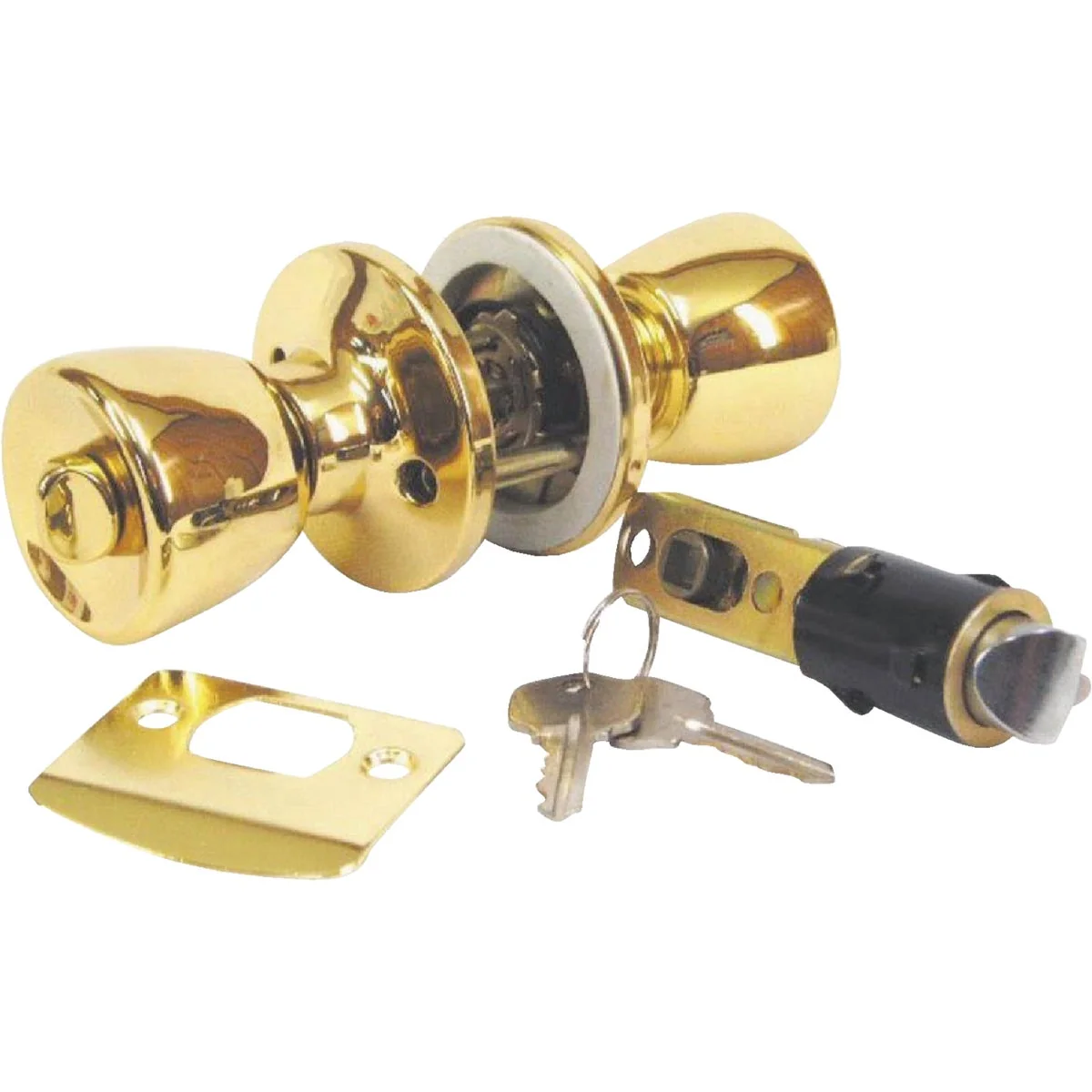 Reliable United States Hardware Polished Brass Entry Door Knob Premium
