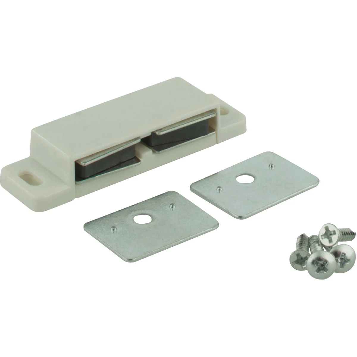 Contemporary KasaWare White Double Magnetic Catch 2-Pack Pure