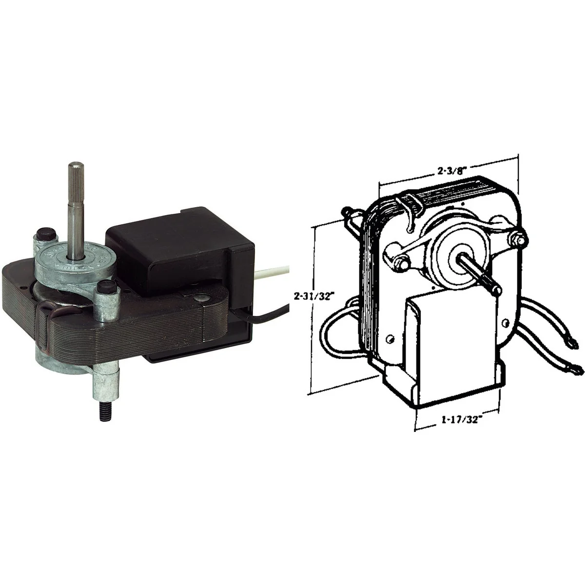 Carefully Designed United States Hardware 115V Copper Zinc Mobile Home Exhaust Fan Motor Reusable