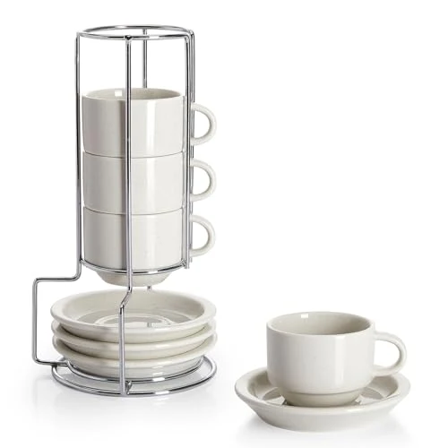 Fine Crafted Porcelain Espresso Cups Set 2.5 Count Genuine