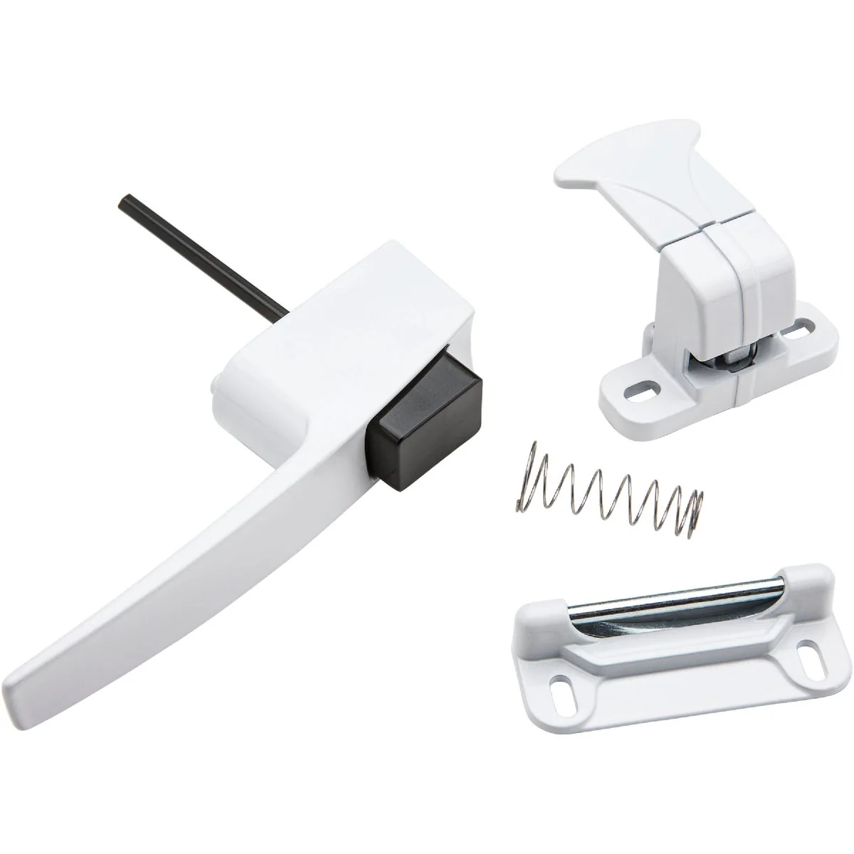 Elite National White Push Button Latch with 1-3 4 In. Hole Spacing Contemporary