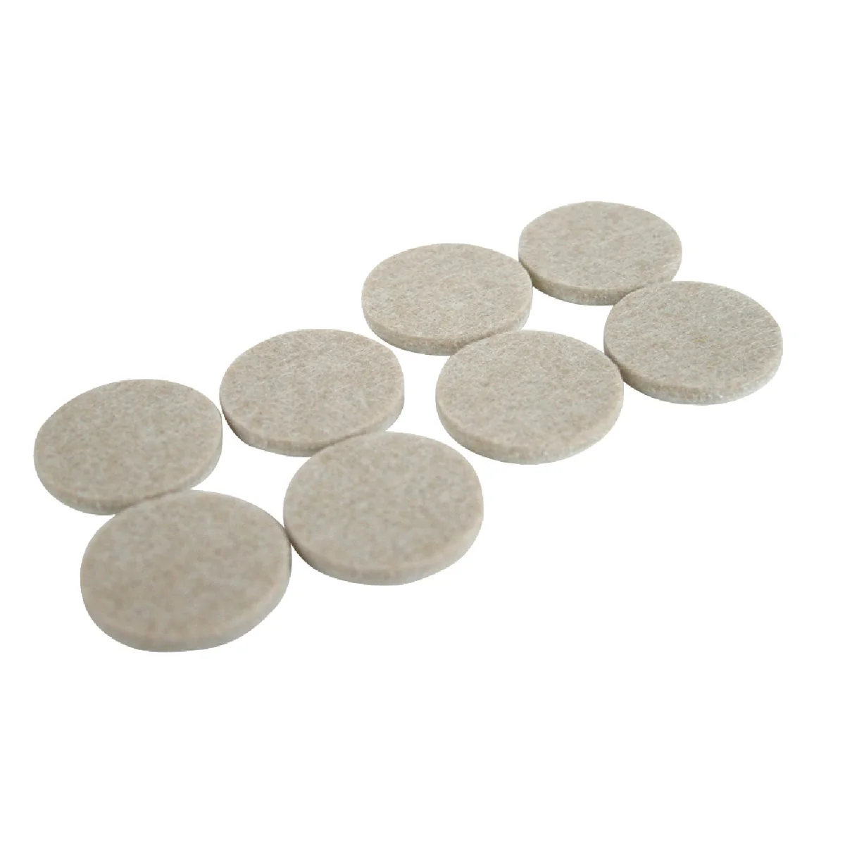 Excellent Sliders 1-1 2 In. Round Oatmeal Self Adhesive Felt Pads 8-Pack Smooth