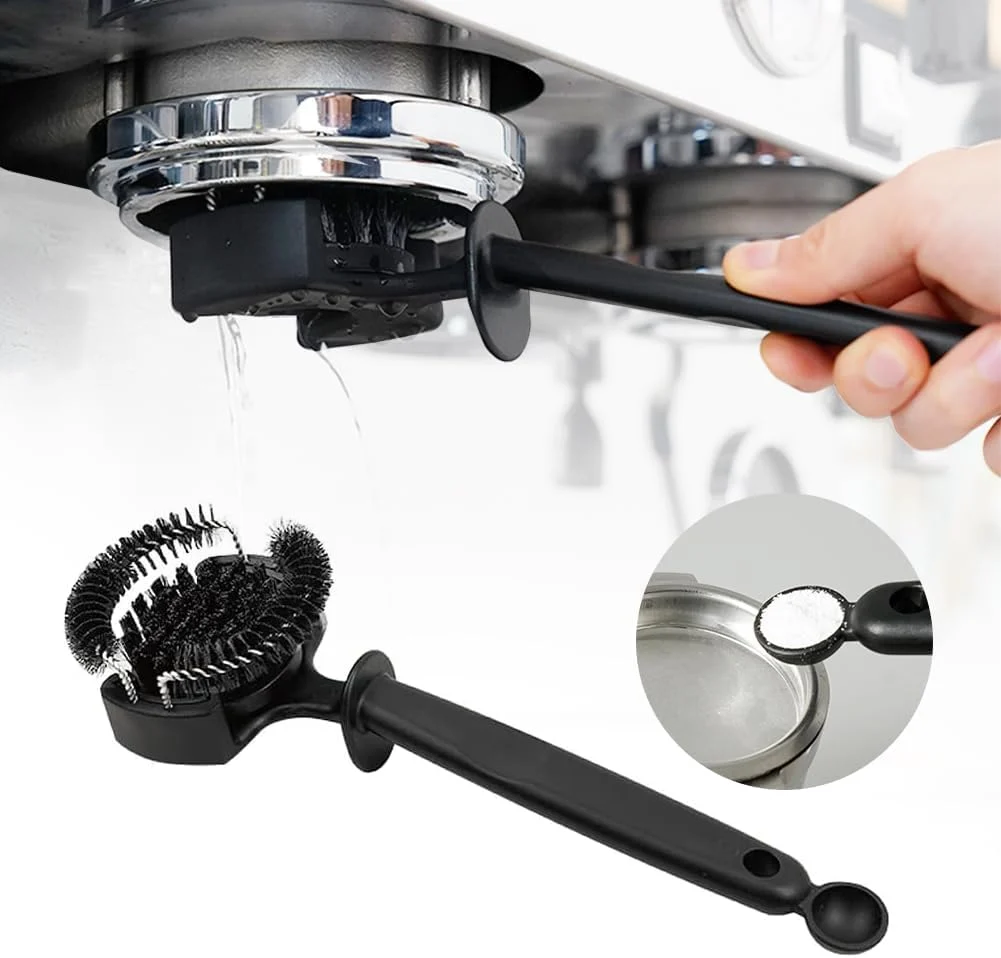 Advanced watchget Espresso Machine Cleaning Brush Grouphead Cleaning Brush V2 58mm Detachable 360°Nylon Bristles Espresso Machine Cleaning Tool for Home amp Commercial Coffee Machine Lightweight