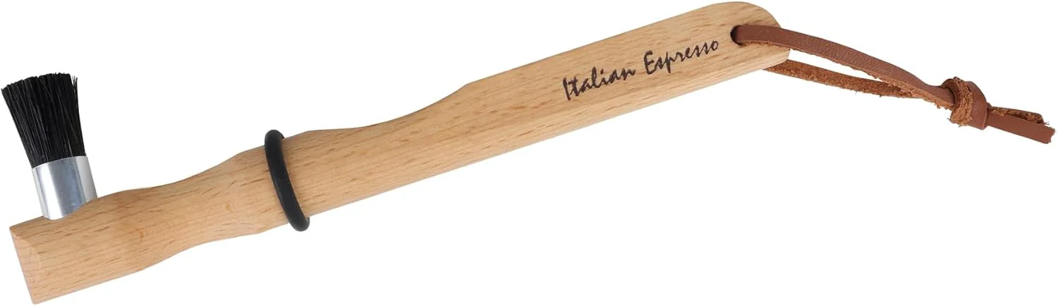 Modern Redecker Espresso Maker Brush – 90° Angled Pig Bristle Head for Deep Cleaning Coffee Machines Unique
