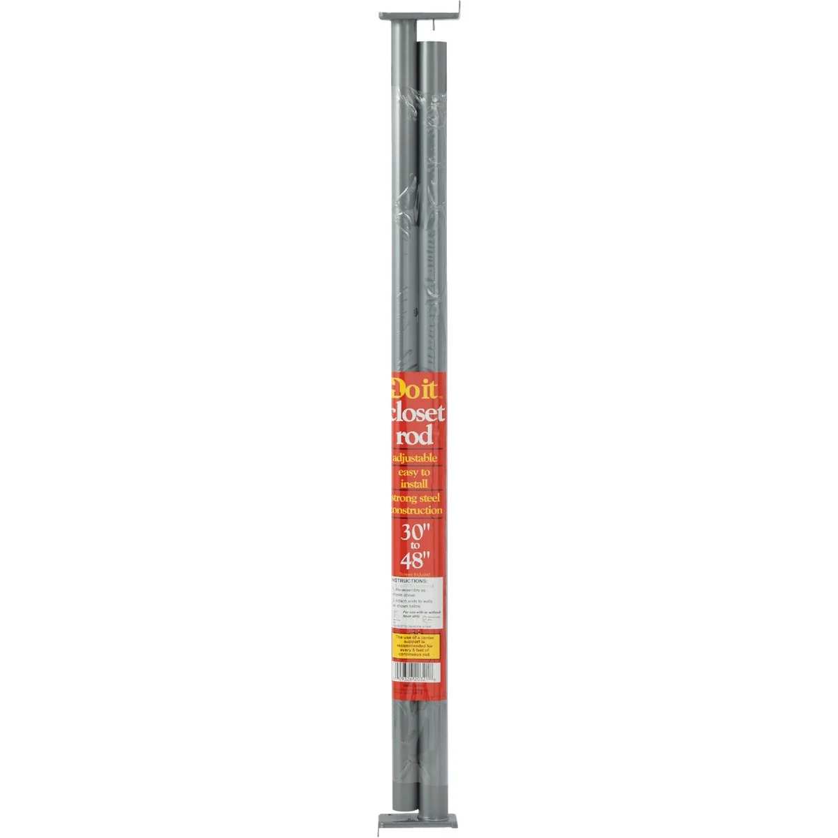 Traditional Do it 30 In. to 48 In. Adjustable Closet Rod Lustra Clean