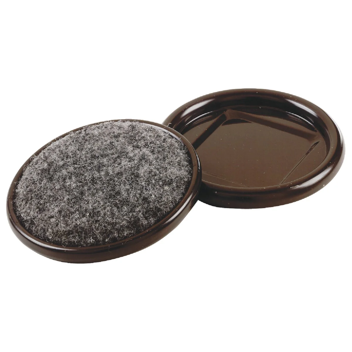 High-Performance Do it 1-1 4 In. Inner Diameter Round Metal Cup Felt Furniture Leg Cup 4-Pack Fine