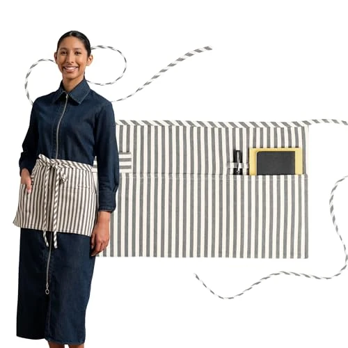 Breathable Chef Waist Aprons for Women with Pockets Contemporary