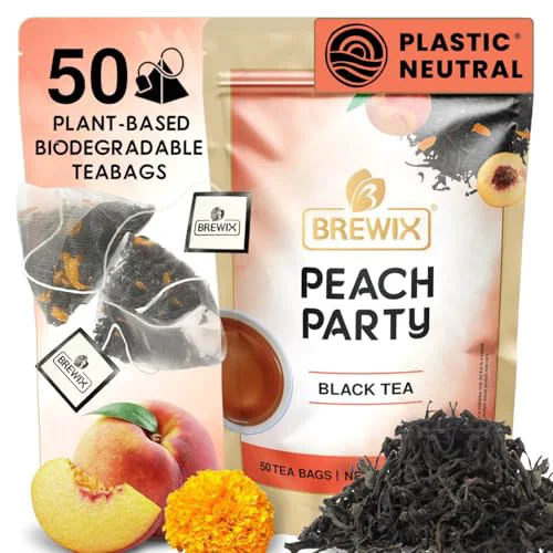 Pure Peach Black Tea Bags 50 Count Healthy