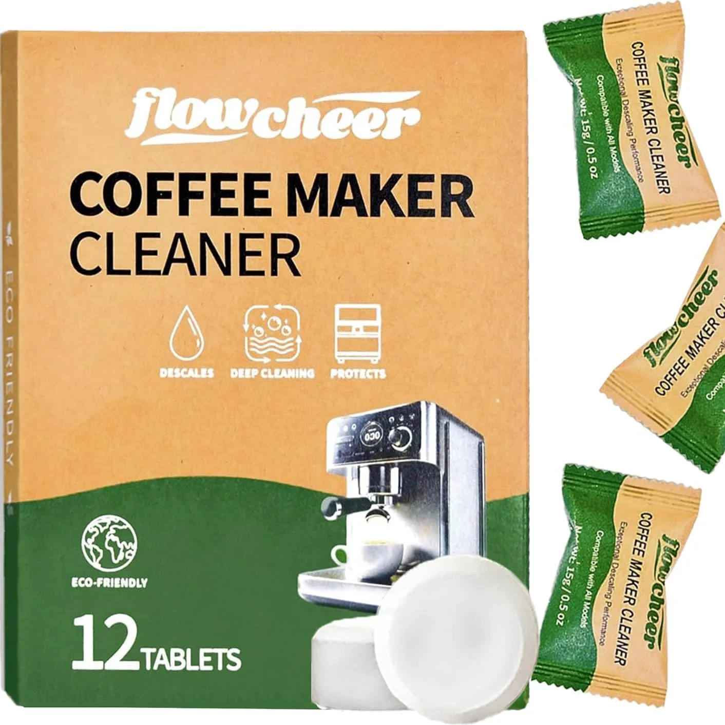 Exceptional Coffee Maker Cleaner Descaler Tablets 12-Pack – Coffee Machine Tablets for Keurig Nespresso Jura Breville Ninja Contemporary