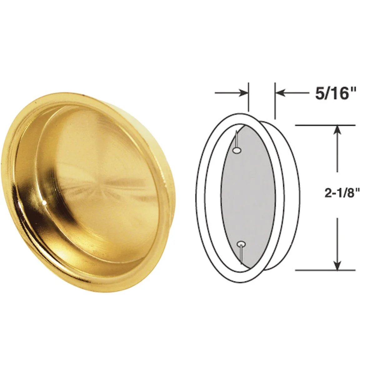 Carefully Designed Prime-Line 2-1 8 In. Dia. Brass Wardrobe Pocket Door Pull 2-Count Eco-Friendly