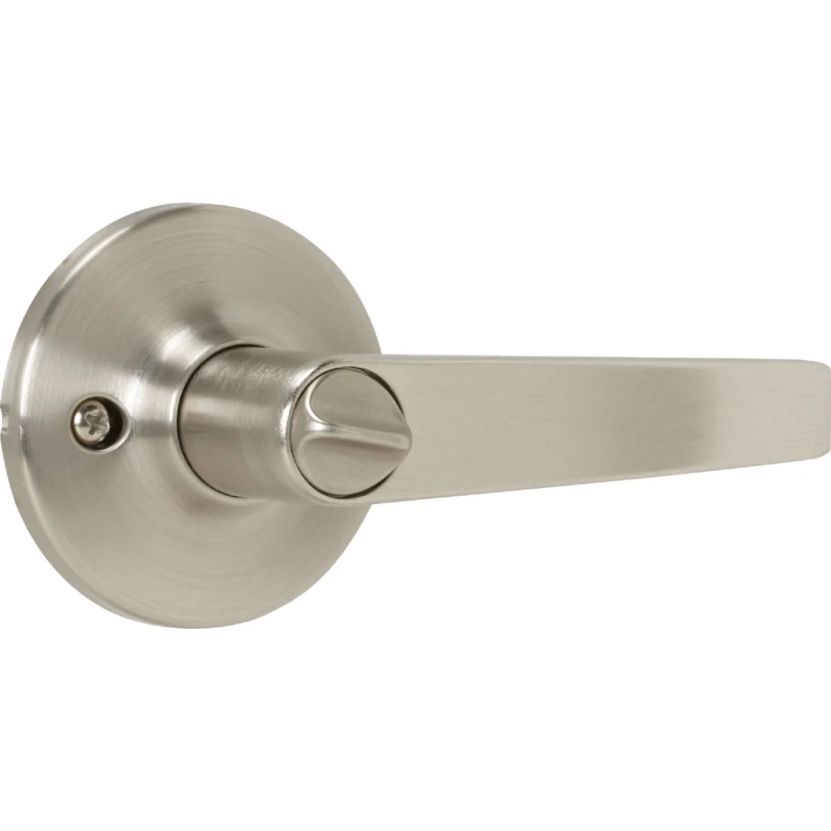 Responsible Steel Pro Brushed Nickel Straight Privacy Door Lever Contemporary