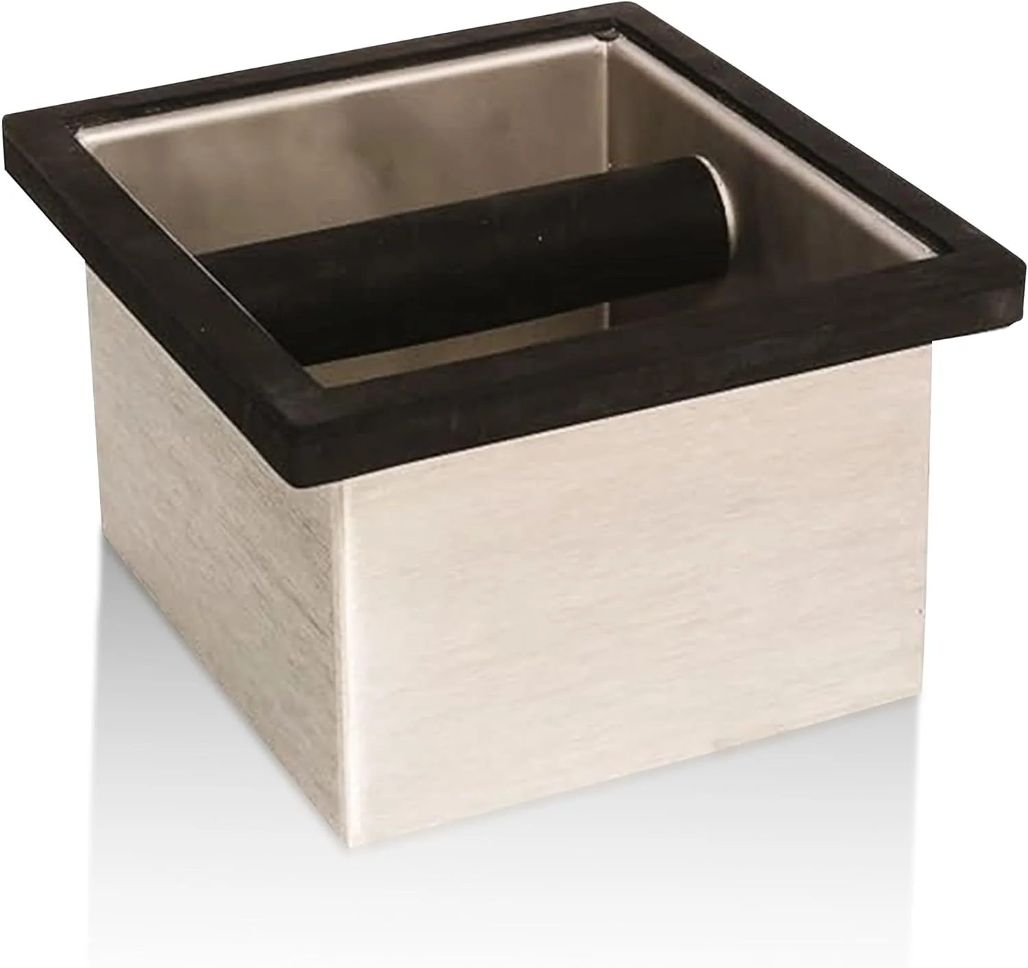 Outstanding Rattleware Stainless Steel Knock Box 6 x5.5 x4 Heavy-Duty Espresso Grounds Container with Welded Bar Modern