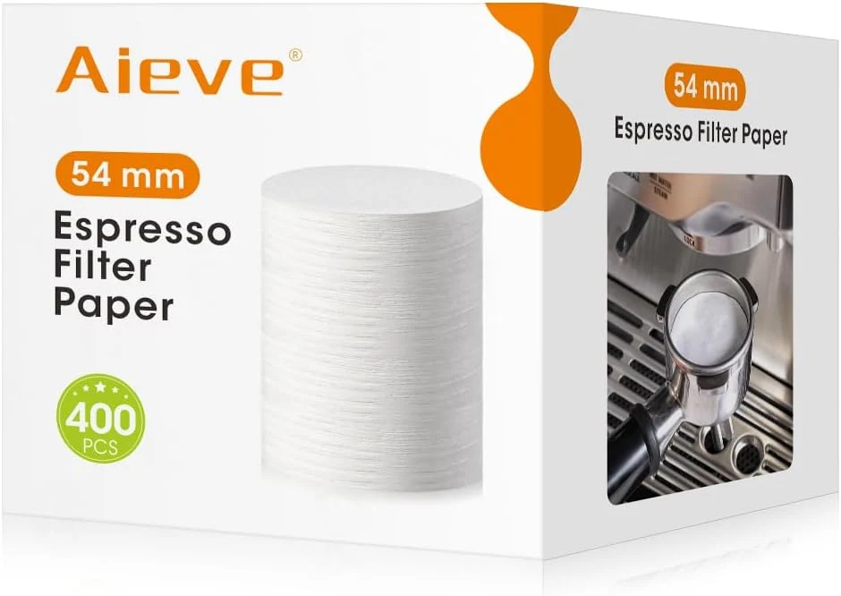 Professional Aieve 54 mm Espresso Paper Filter Compatible with Breville Espresso Machine Next-Generation