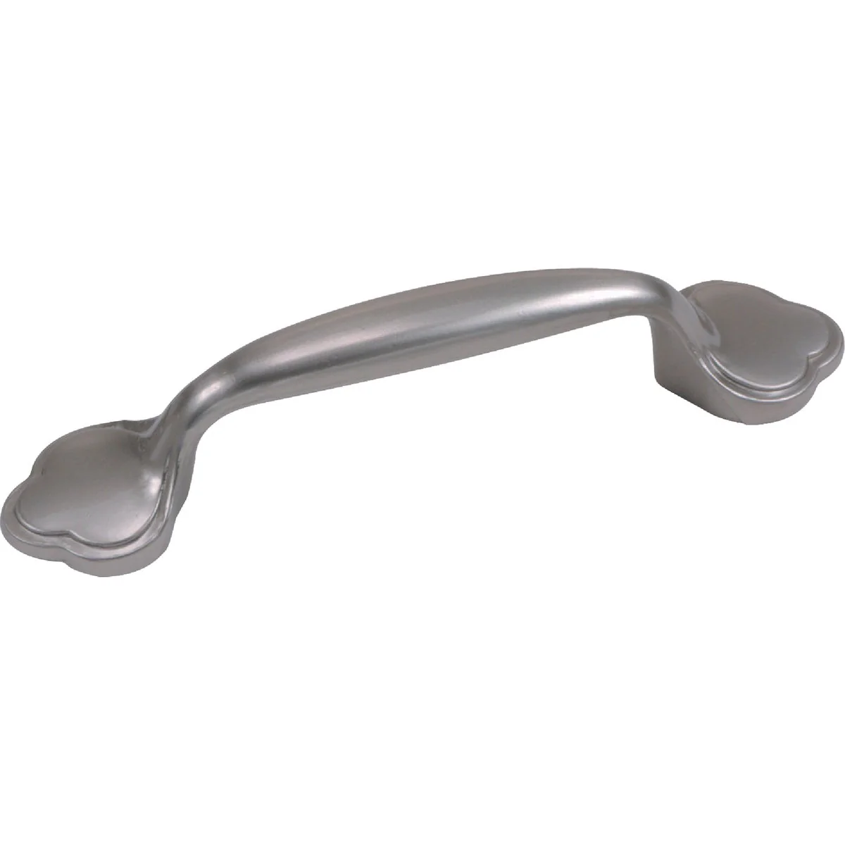 Artisan Laurey Richmond 3 In. Center-To-Center Satin Pewter Traditional Clover Spoonfoot Cabinet Pull High-Quality