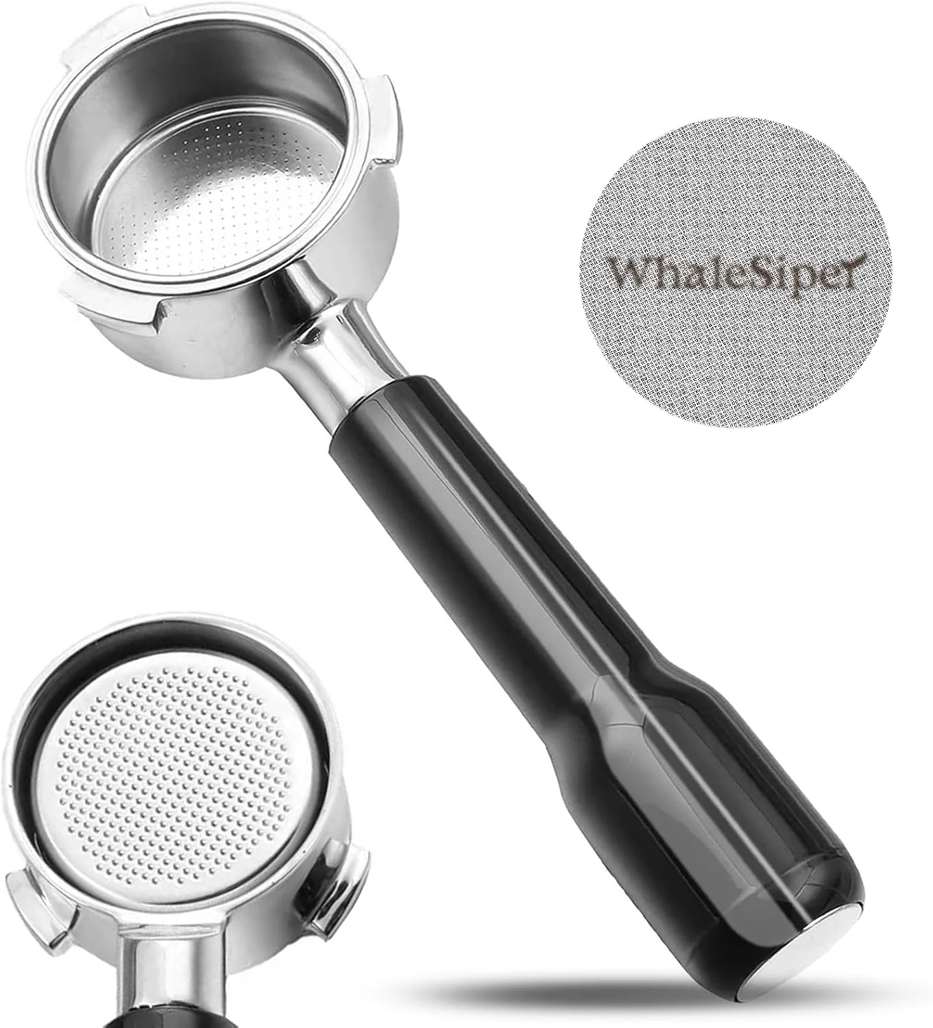Trendy 54mm Bottomless Portafilter Puck Screen 3-Ear Stainless Head Compatible with Breville Barista Pro Bambino Plus Barista Express Impress Infuser Genuine