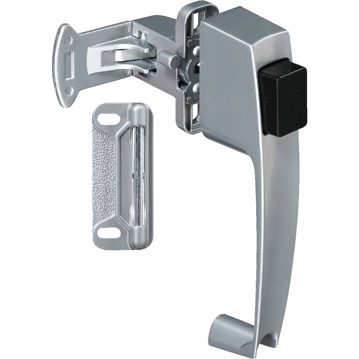Durable National Silver Push Button Latch Refined