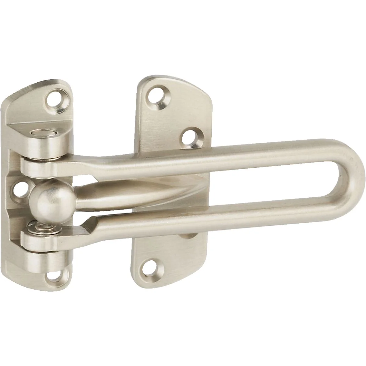 Smooth National Satin Nickel Decorative Door Security Guard Detailed